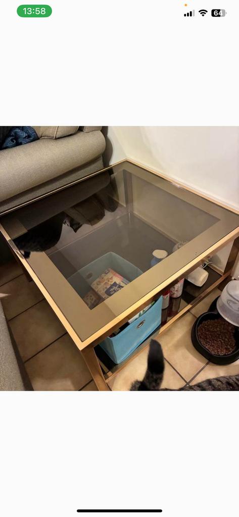 Salontafel, Huis en Inrichting, Ophalen, Gebruikt, Glas