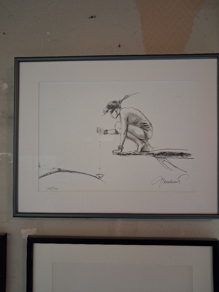 Dessin par Jan Bosschaert, Antiquités & Art, Enlèvement ou Envoi, Dessin, Numéroté