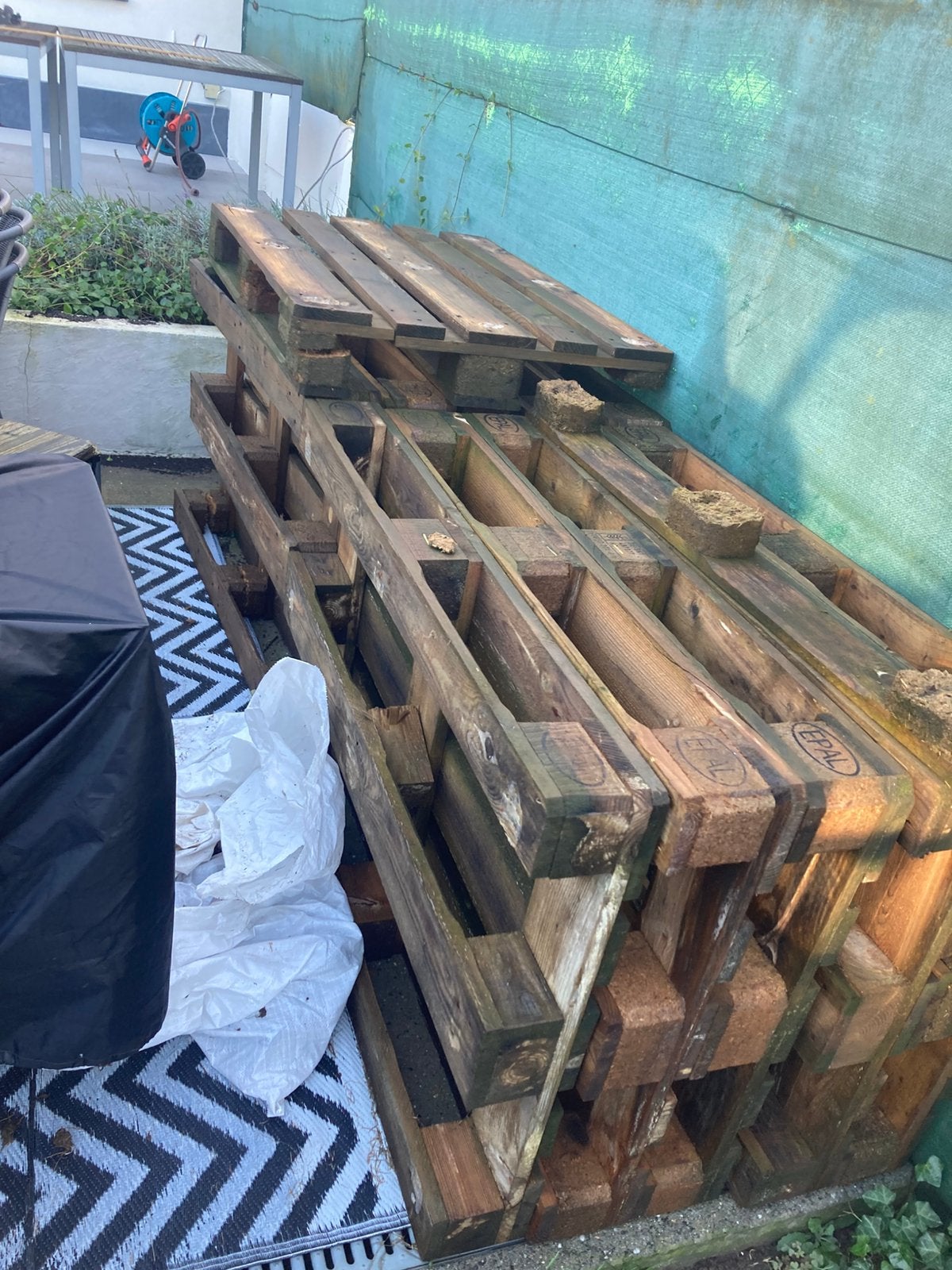 11 GRATIS europalletten, Tuin en Terras, Minder dan 3 m³, Ophalen, Overige houtsoorten, Blokken