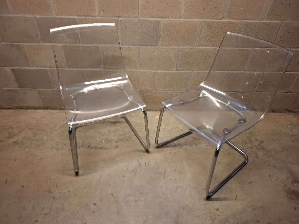 3 chrome vintage stoelen, Antiek en Kunst, Curiosa en Brocante, Ophalen