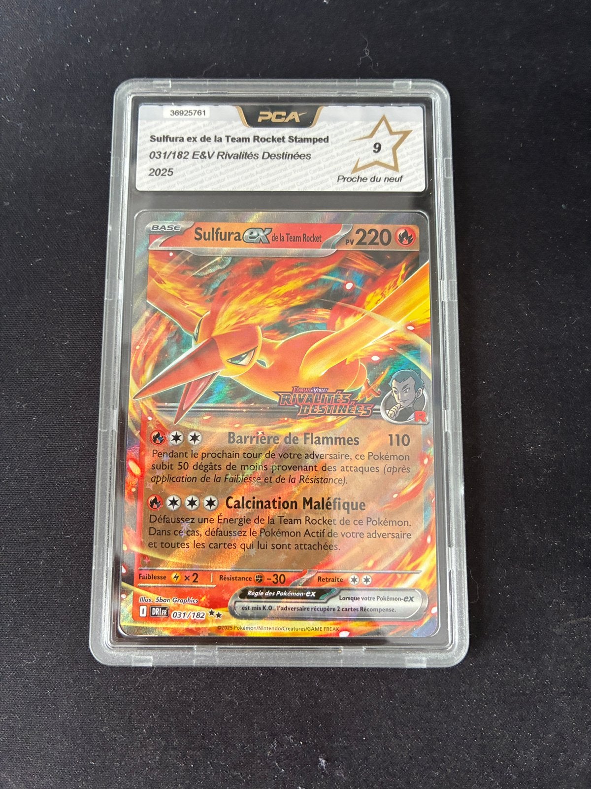 Sulfura ex de la team rocket stamp PCA 9, Enlèvement, Comme neuf
