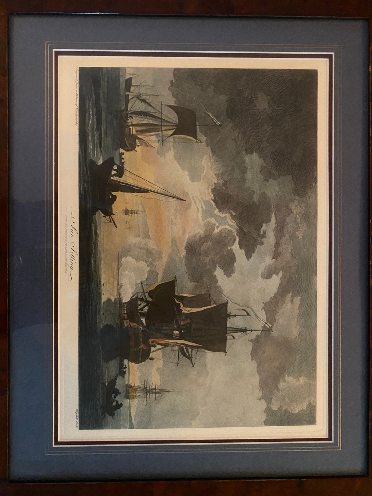 Kleuren Gravure  Vandervelds “ Sun setting”, Ophalen