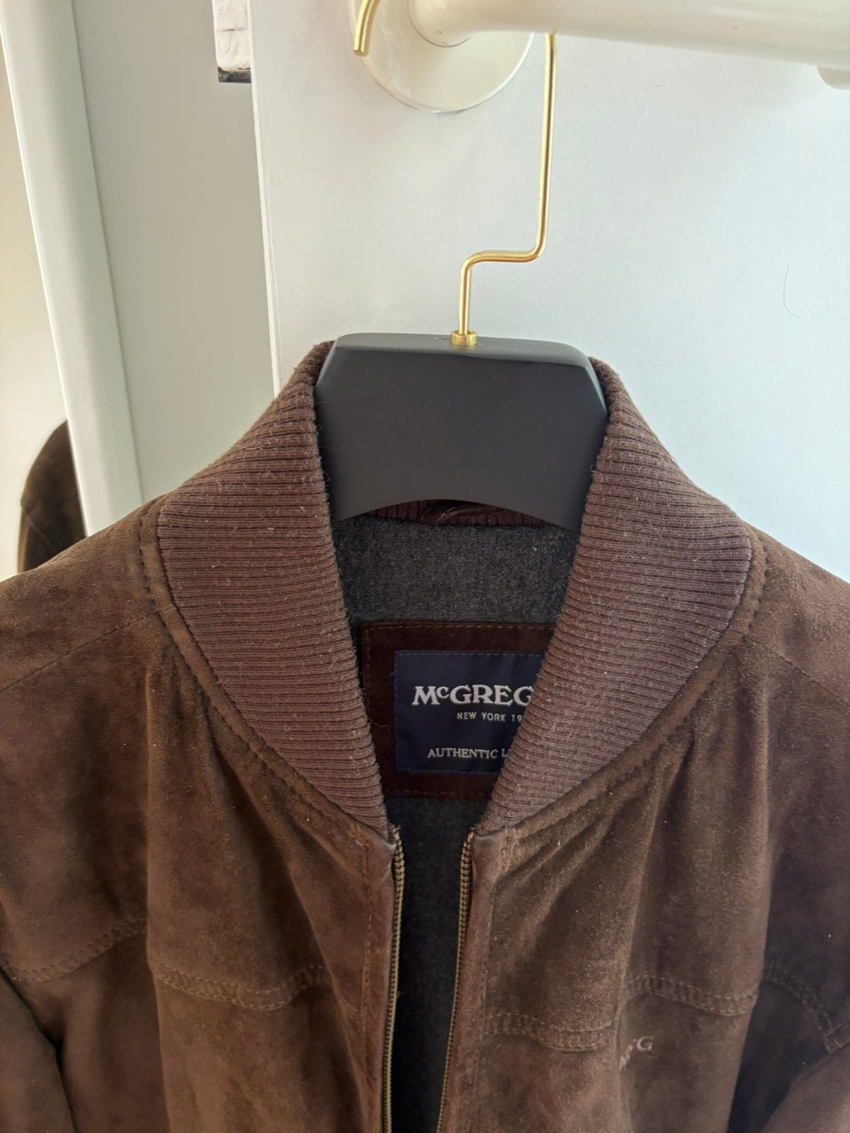 Lederen jacket McGregor, Ophalen of Verzenden, Gedragen, Maat 48/50 (M), Bruin
