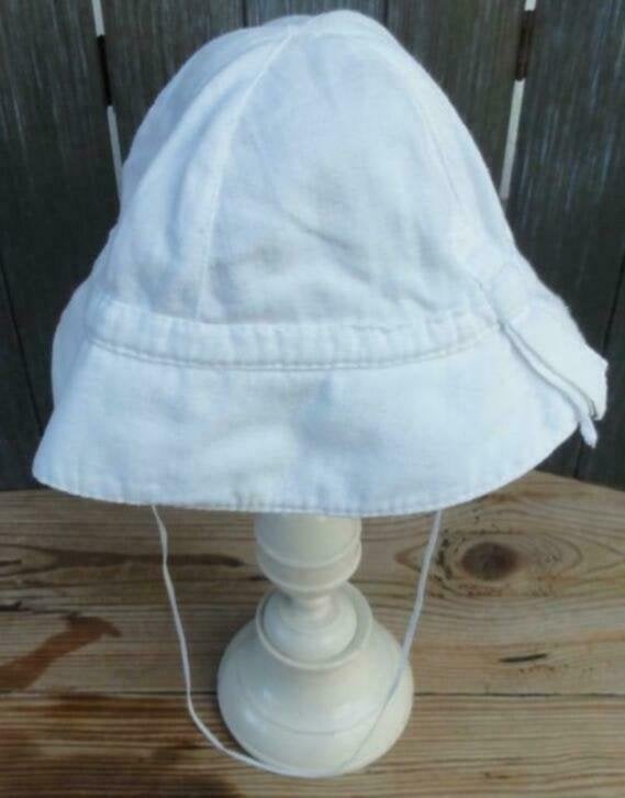 3 Vintage Franse katoenen kinder zomerhoedjes, Gebruikt, -, Hoed, -
