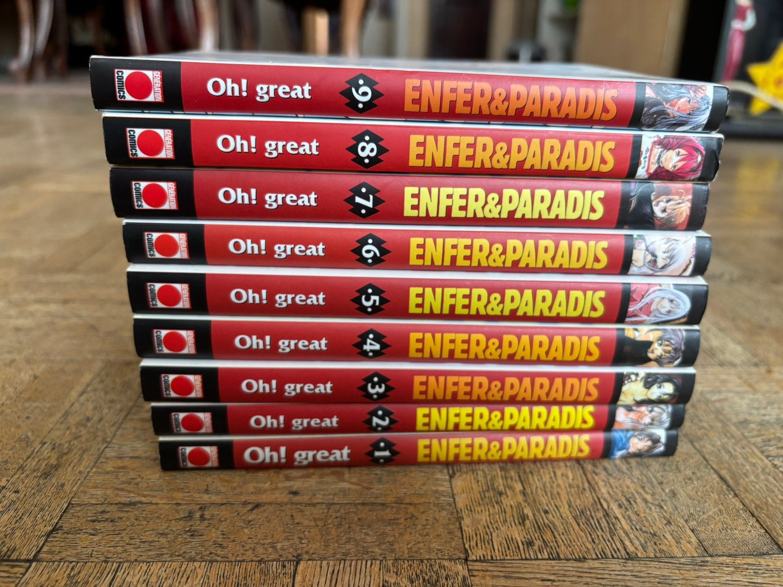 Manga Enfer et paradis 1-9 tenjo tenge, Enlèvement ou Envoi, Utilisé