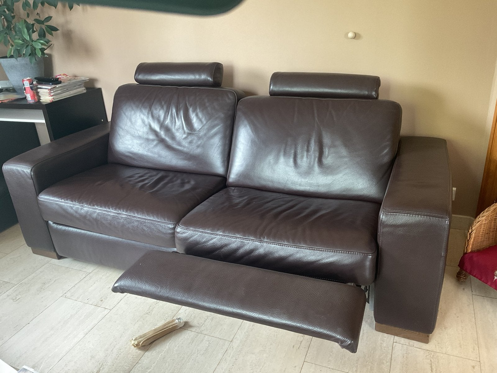 Lederen salon ( 2-zit en uitklapbare 3-zit ), Ophalen, Gebruikt
