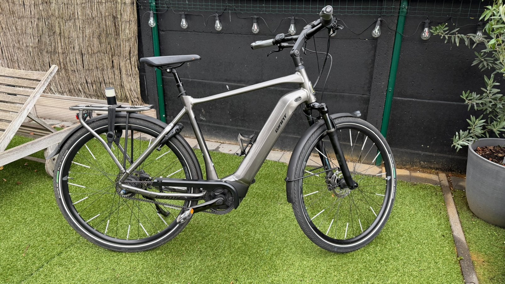 Giant dailytour e+ heren met riem en 1800 km! Nieuwstaat, Ophalen, Versnellingen, Giant, Zo goed als nieuw