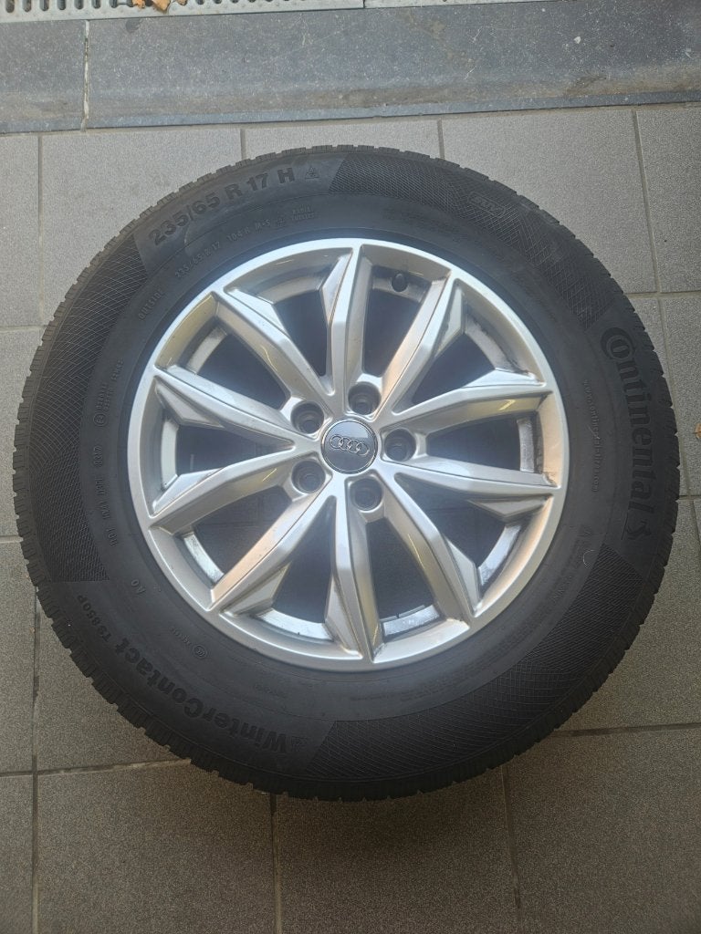 velgen met winterband Audi Q5, Ophalen, Gebruikt, Velg(en), 17 inch