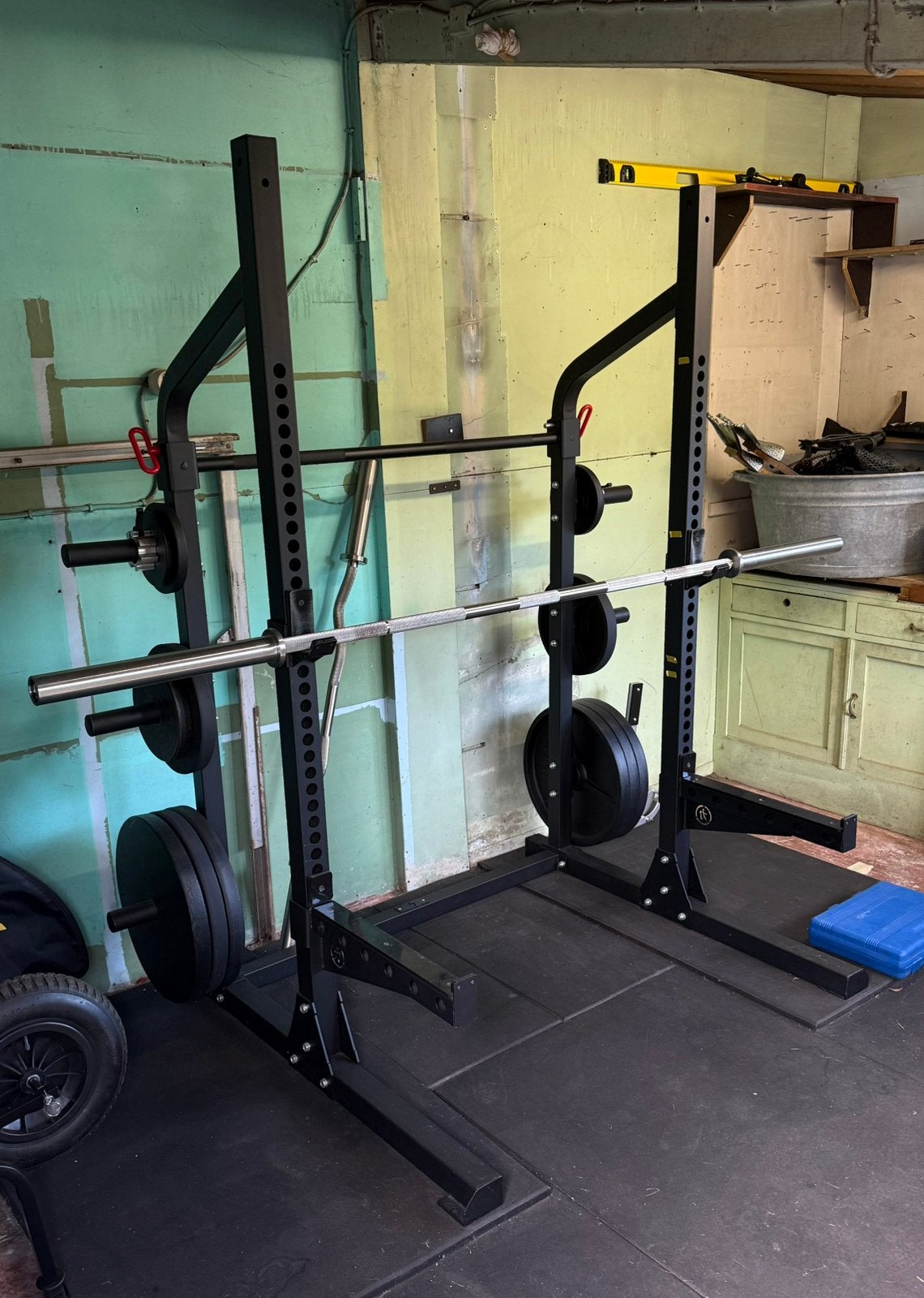 Strength Shop Garage half rack, Sport en Fitness, Fitnessmaterialen, Ophalen, Zo goed als nieuw