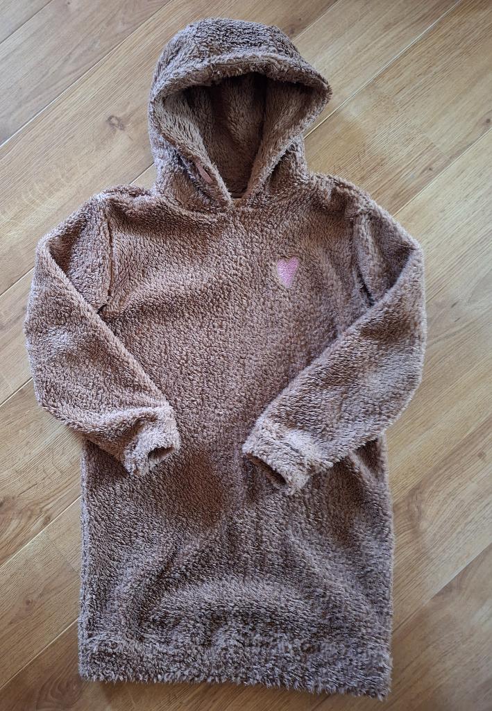Someone fluffy bruine jurk 140, Kinderen en Baby's, Kinderkleding | Maat 140, Gebruikt, Meisje, Ophalen of Verzenden, Someone