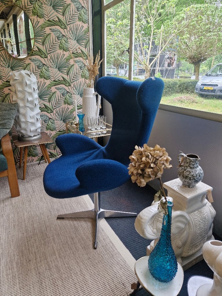 Vintage type Egg Chair fauteuil 70s Deens, Ophalen, Gebruikt, Stof, Vintage