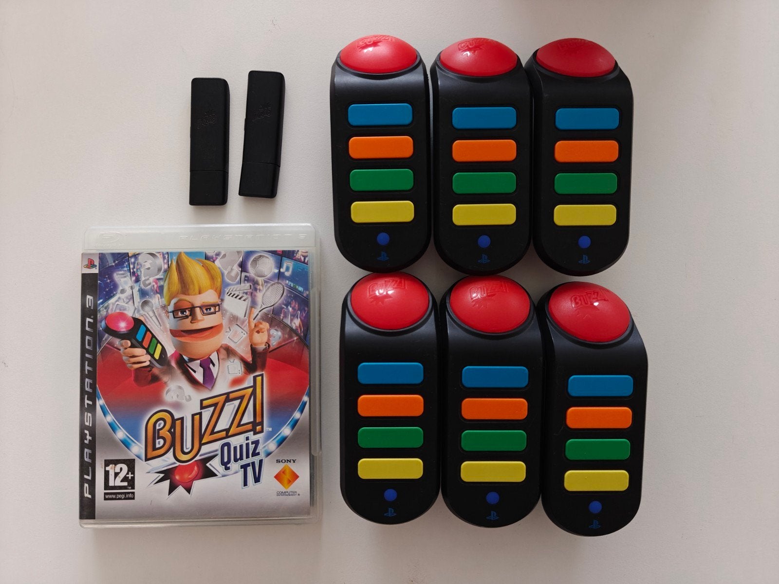 Buzz tv quiz ps3 met 6 controllers, Games en Spelcomputers, Ophalen of Verzenden