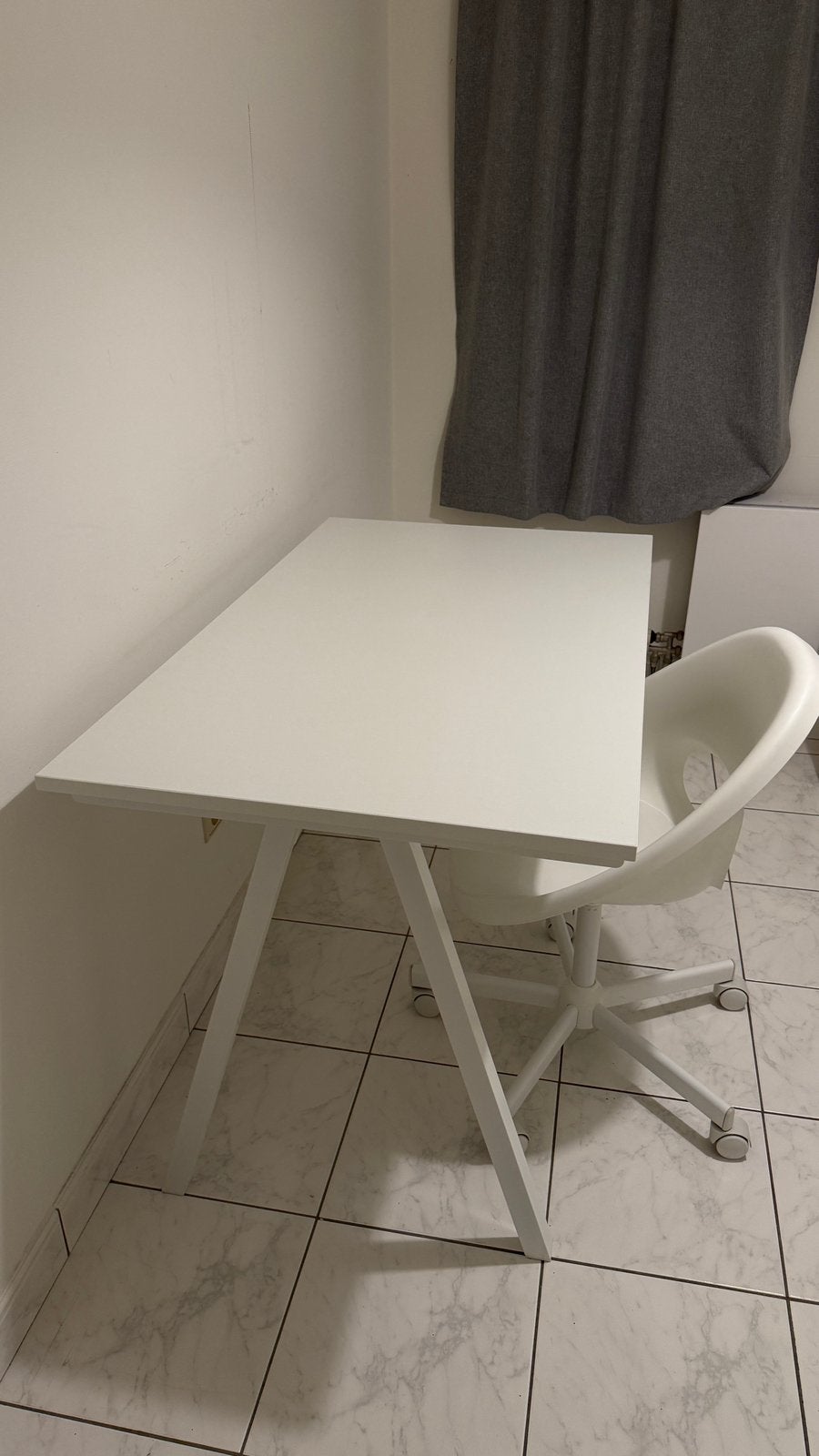 IKEA Wit Bureau Bureaustoel(120x70cm)White Desk Office Chair, Maison & Meubles, Tables | Tables à manger, Comme neuf, Enlèvement