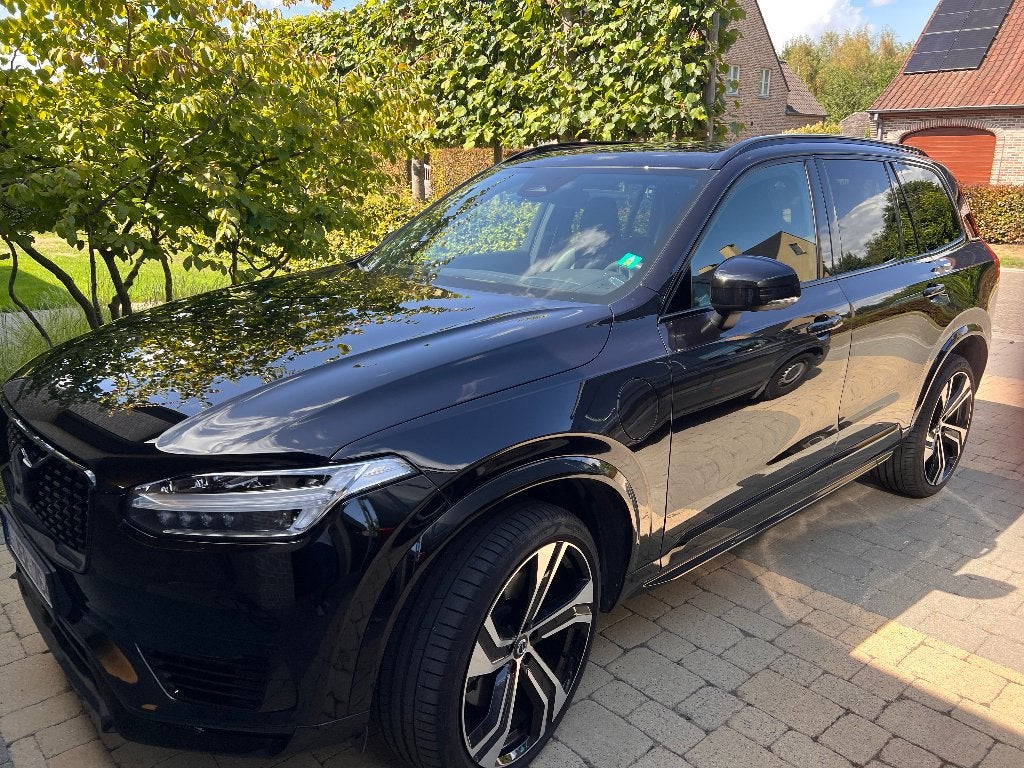 Volvo XC 90 R-Design T8 7 zitplaatsen, Auto's, Zwart, Leder, Bedrijf, Hybride Elektrisch/Benzine