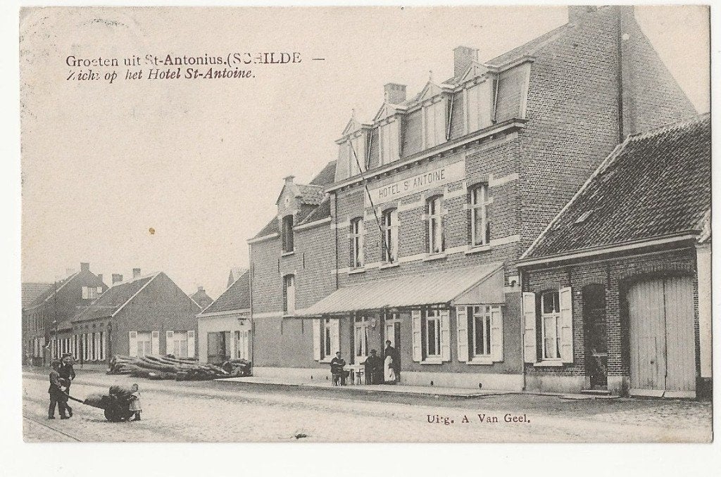 schilde pk hotel st antonius animatie, Ophalen of Verzenden, Voor 1920, Gelopen, Antwerpen
