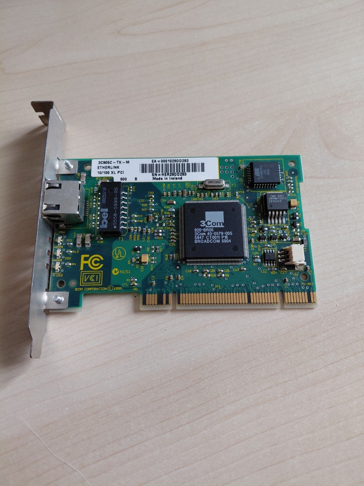 Netwerkkaart 3C905C-TX-M, Informatique & Logiciels, Cartes réseau, Enlèvement, Utilisé, Interne, 3com