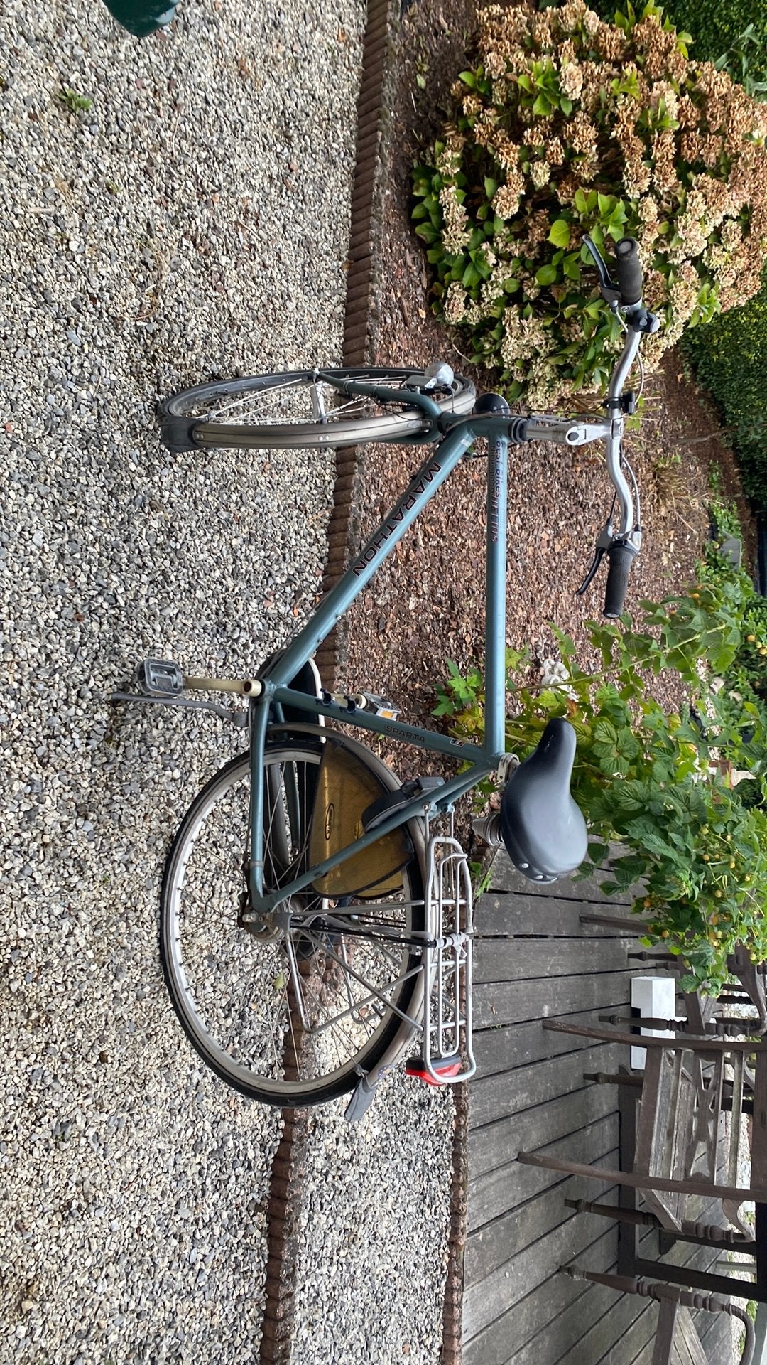 Mannenfiets, Fietsen en Brommers, Fietsen | Heren | Herenfietsen, Versnellingen, Zo goed als nieuw, 61 tot 65 cm, Trommelrem
