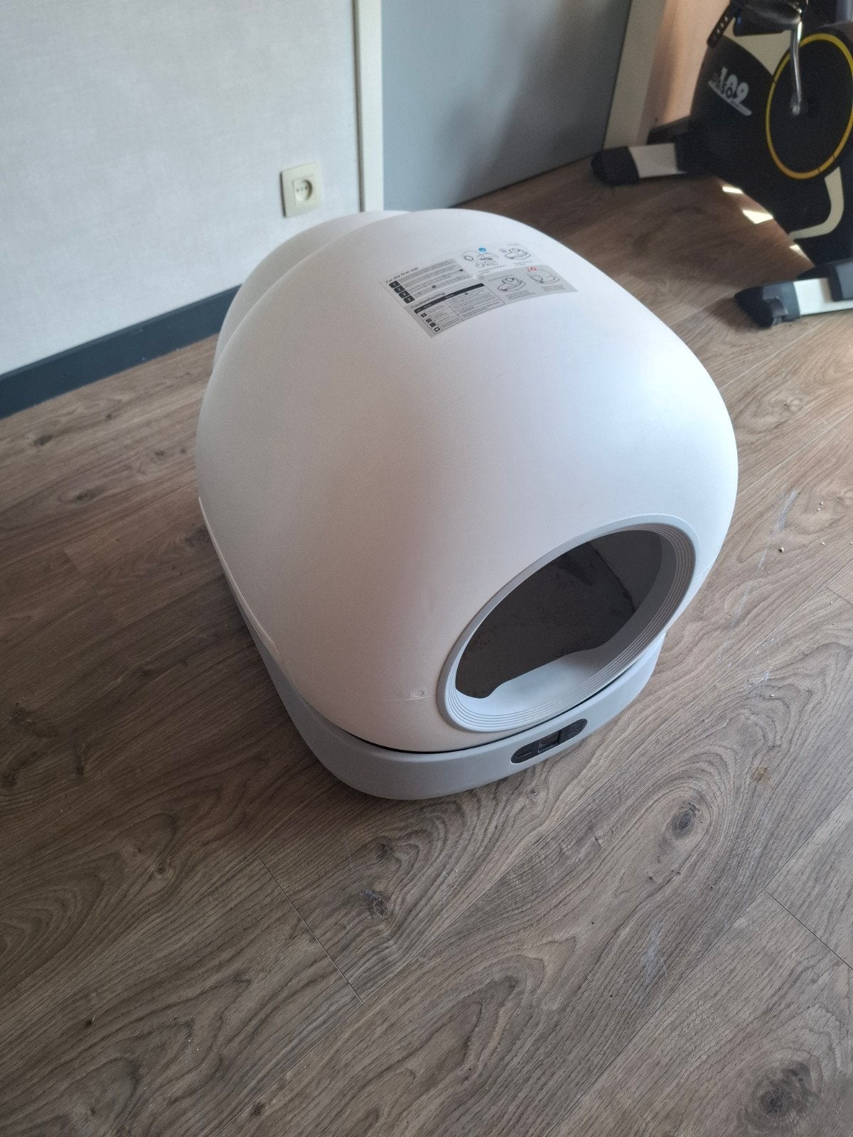 snelreinigende kattebakje, wit kleur,, Ophalen, Zelfreinigend, Gebruikt, Open
