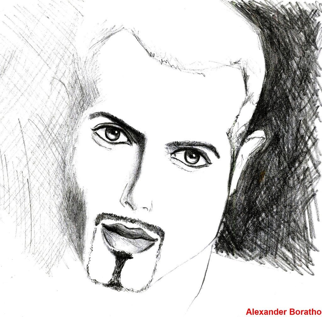 Een portret van een toffe gast, potloodtekening, 1994, Antiek en Kunst, Kunst | Tekeningen en Fotografie, Ophalen of Verzenden