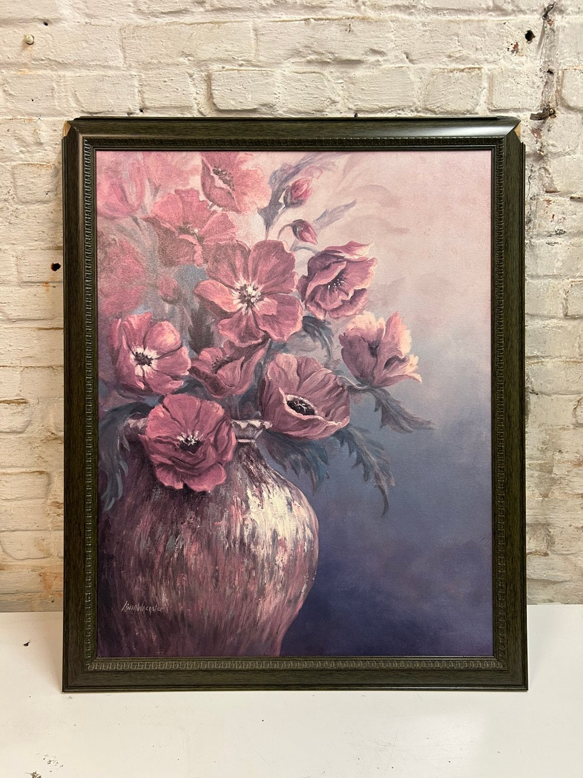 Linda Wacaster decoratieve reproductie - boeket bloemen, Ophalen, Zo goed als nieuw, Schilderij