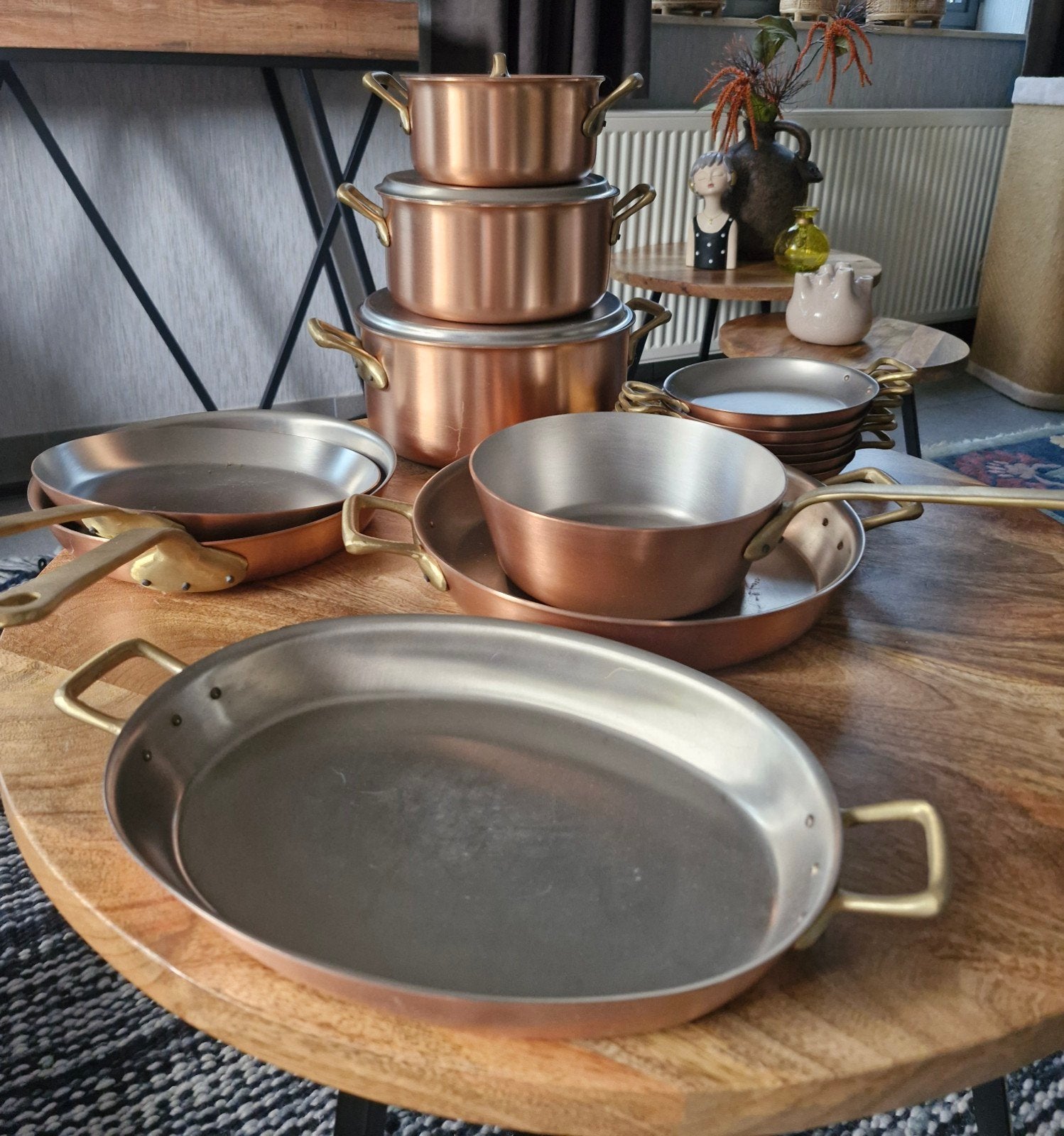 Prachtive wegro koperen kookset .complete vintage set, Huis en Inrichting, Ophalen, Koper, Pannenset, Zo goed als nieuw
