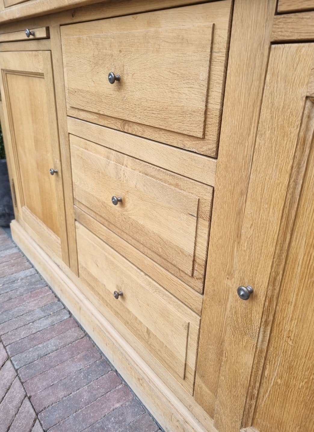 eiken buffetkast/vitrinekast, Ophalen, 200 cm of meer, ., 150 tot 200 cm