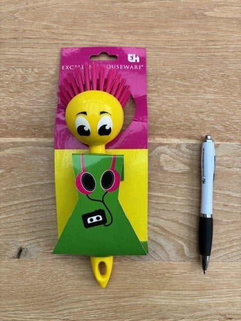Pinceau à vaisselle jaune avec yeux - Nouveau !, Enlèvement ou Envoi, Brosse ou Balai