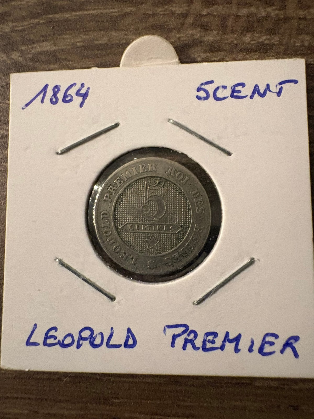 5 centimes 1864 Léopold Premier, Postzegels en Munten, Ophalen of Verzenden, Losse munt