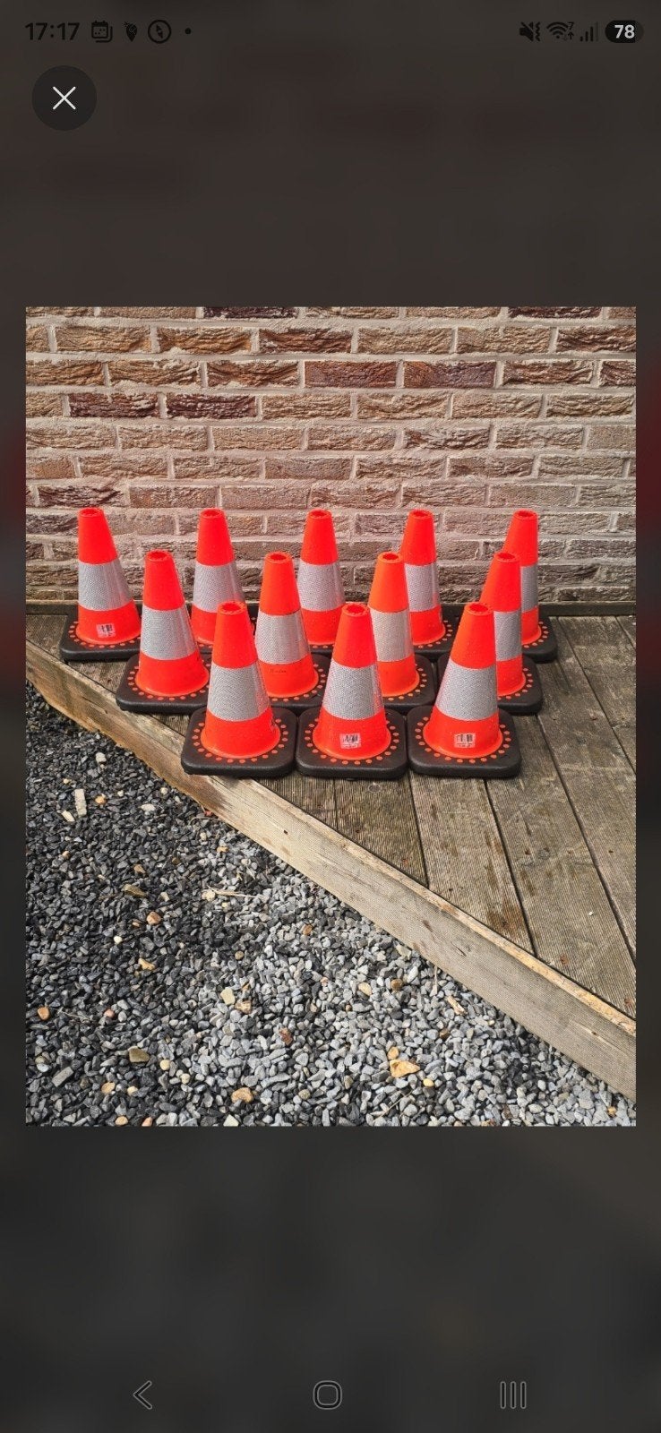 Verkeerskegels / pylonen / afzetkegels, Ophalen
