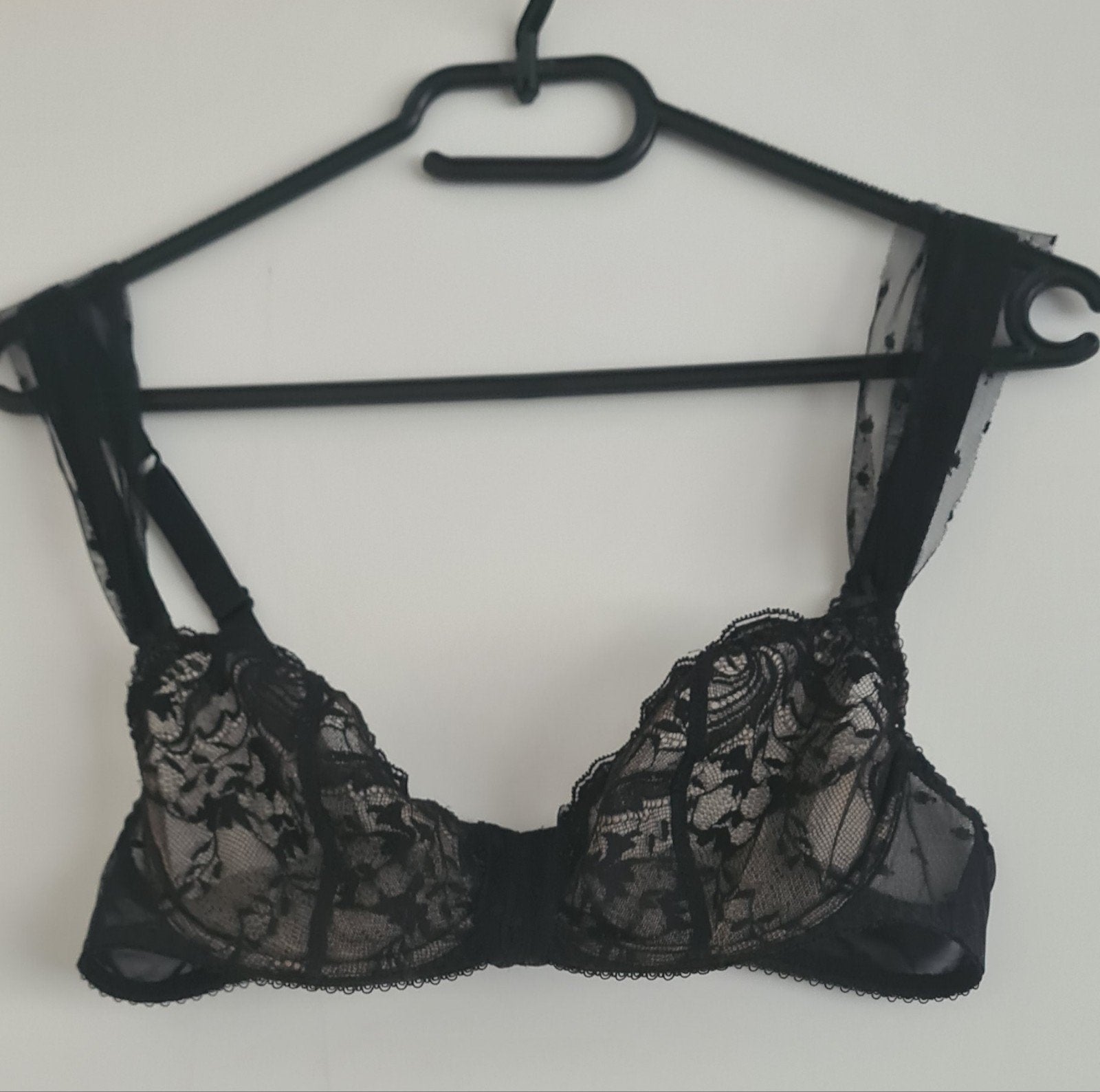LUXE Aubade zwarte kanten set met choker, Ophalen, BH