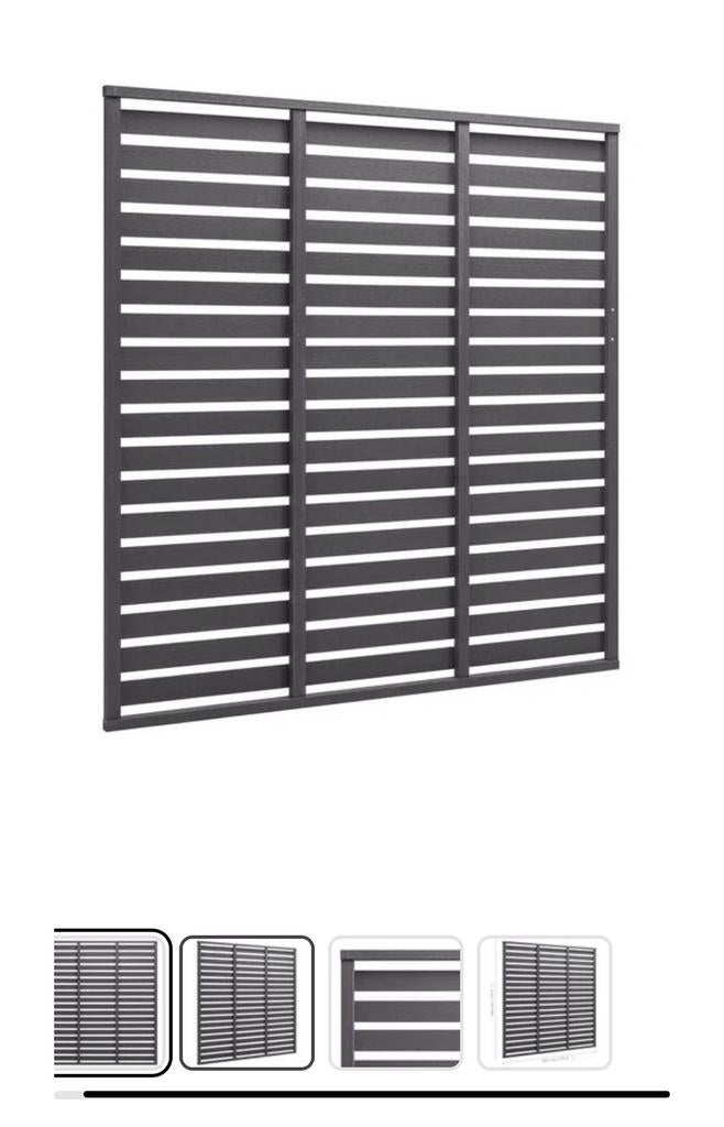 180 x 180 cm grijs WPC-omheiningspaneel, Tuin en Terras, Ophalen, Zo goed als nieuw