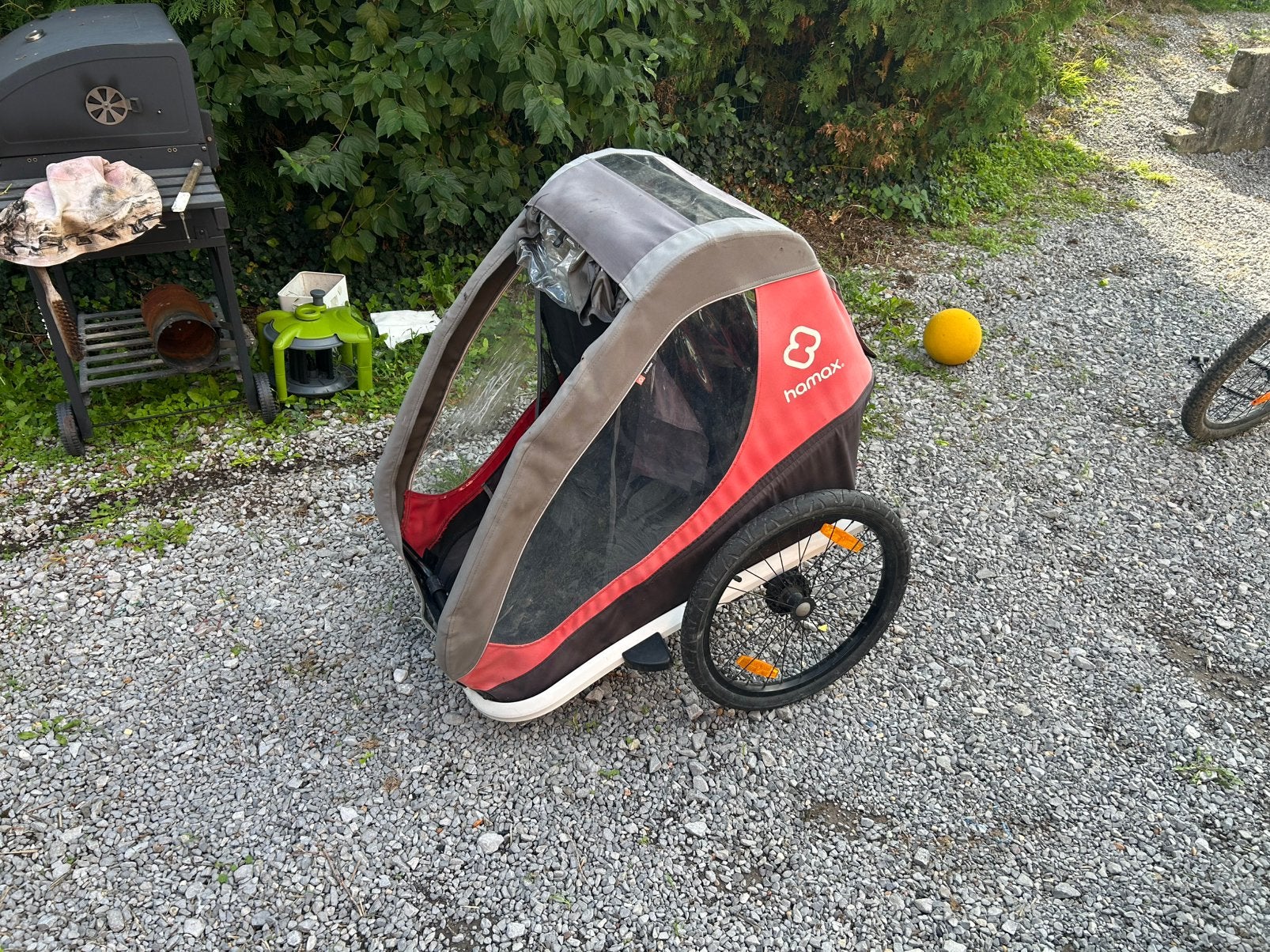 Remorque de velo Hamax decathlon, Pliable, 20 à 40 kg, Enlèvement, Utilisé