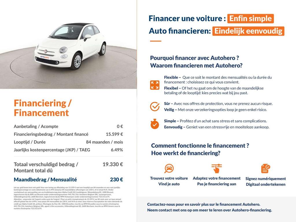 Fiat 500C 1.0 Mild-Hybrid Dolcevita (bj 2024), Voorwielaandrijving, 4 zetels, Stof, Gebruikt