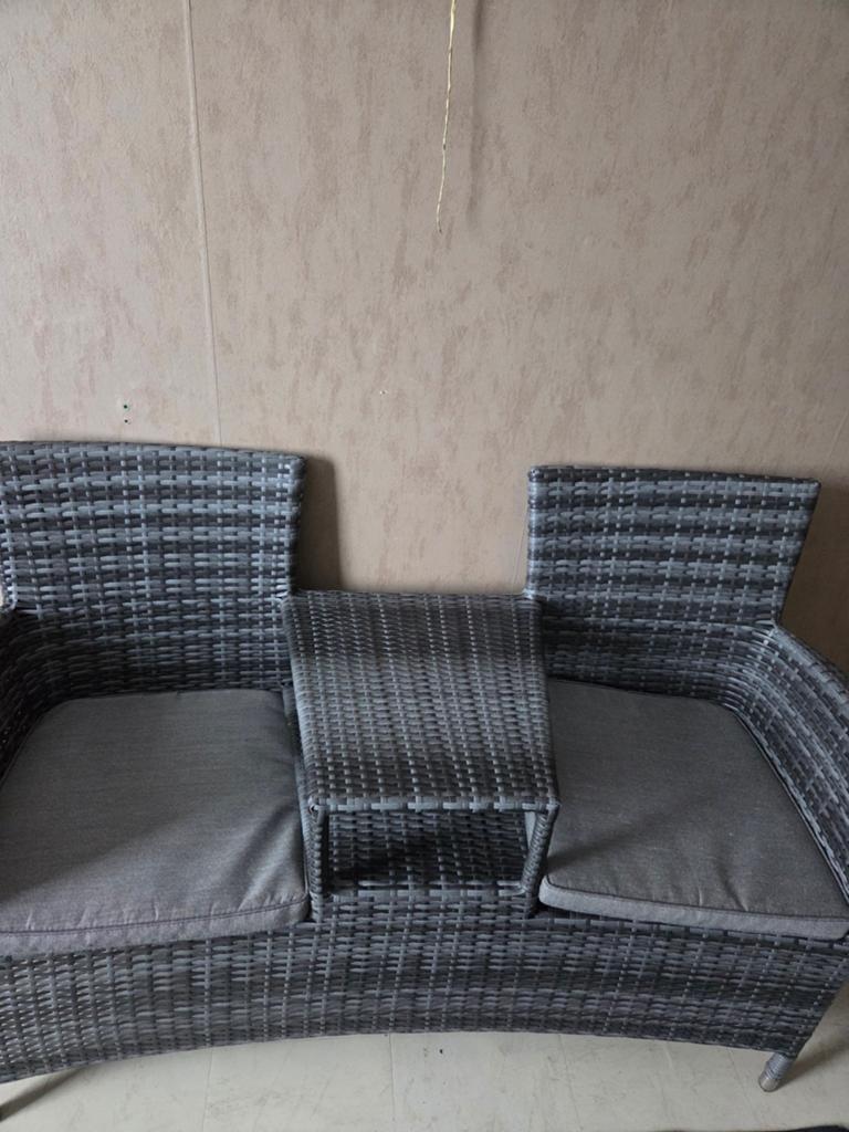 2-zit tuinmeubel 1st, Rotan, Bank, Zo goed als nieuw, Loungeset
