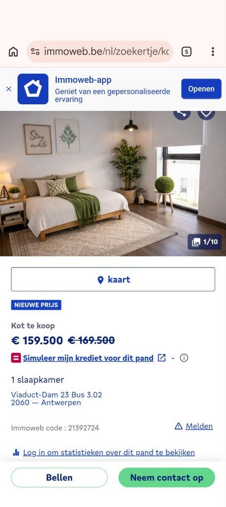 Studentenkot Te Koop 33m2 Antwerpen