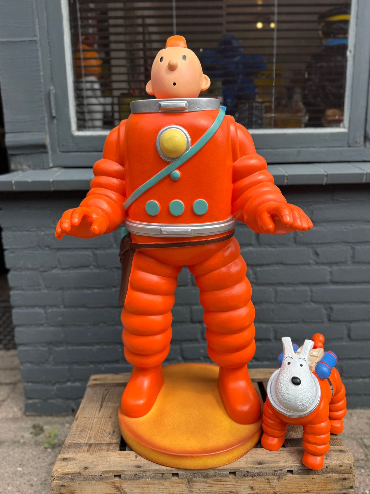 Kuifje beeld in Astronauten ruimte pak, Ophalen, Gebruikt, Mens