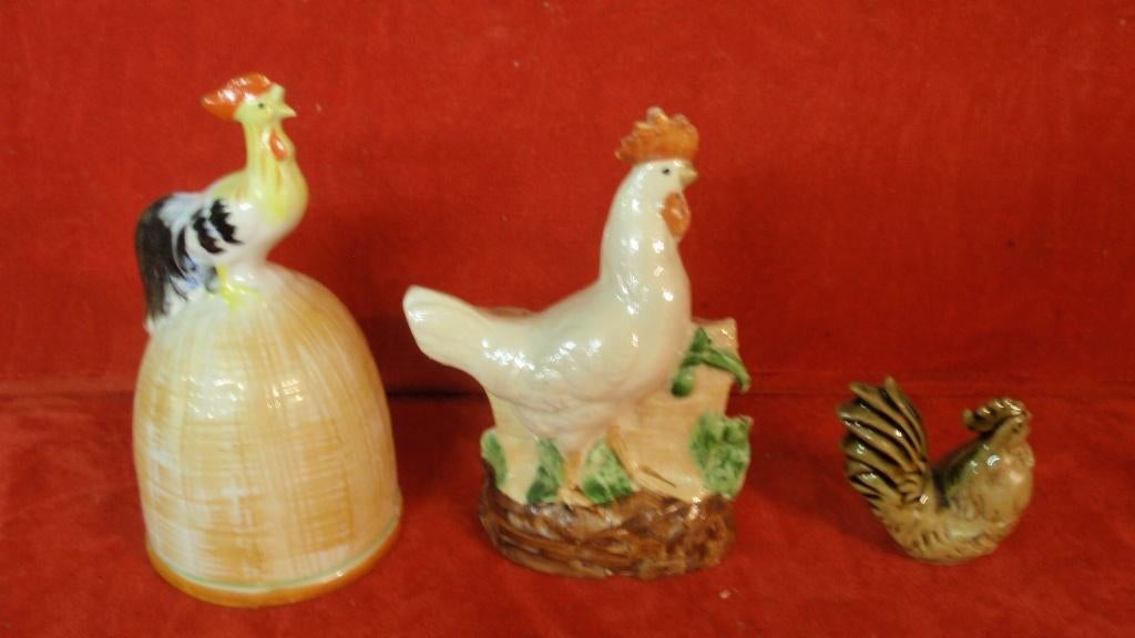 Verzameling van 3 kippen keramiek, Ophalen of Verzenden, Gebruikt
