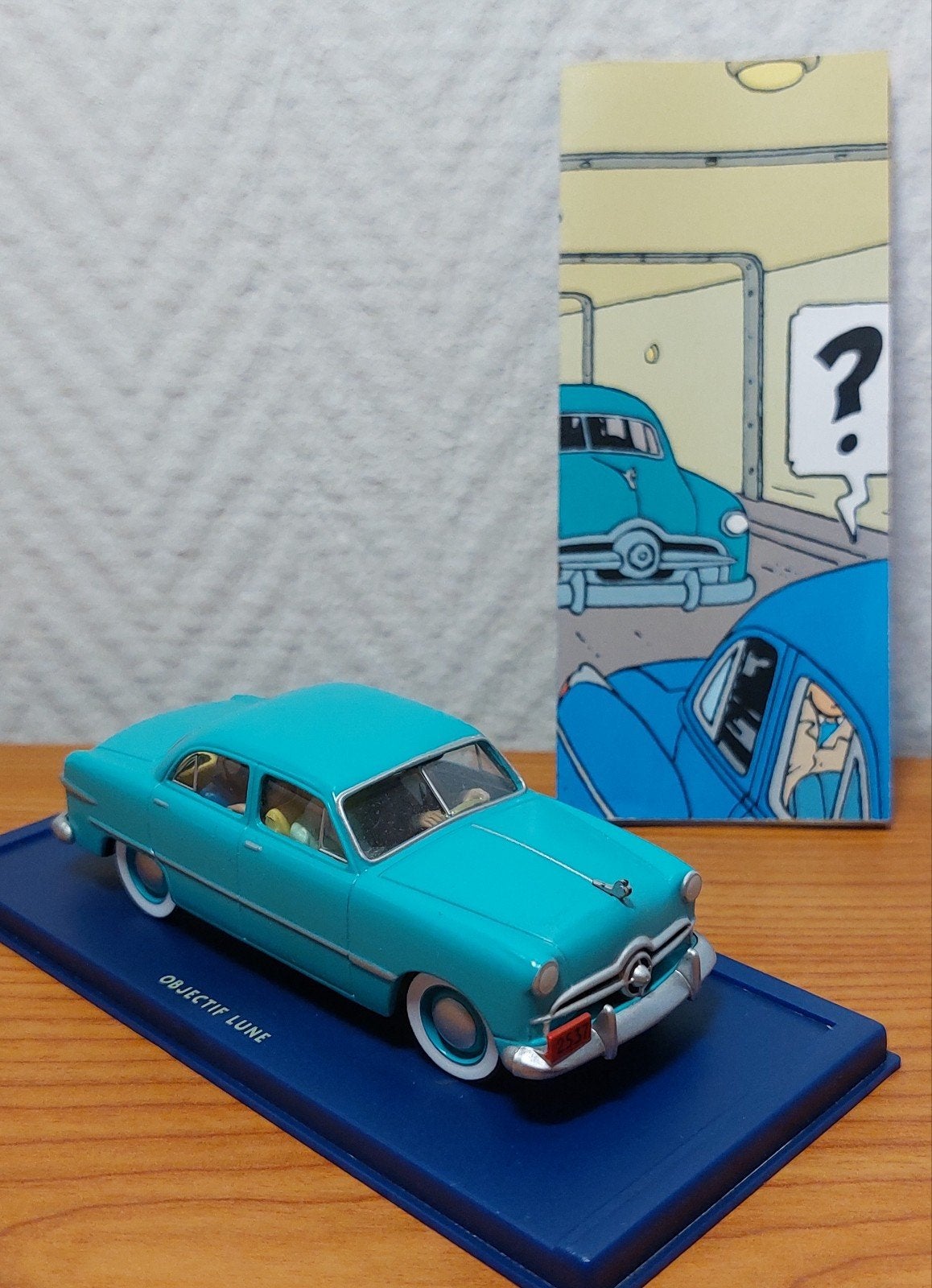 KUIFJE Atlas auto 1/43 'De turqoise Ford 1949', Verzamelen, Ophalen of Verzenden, Kuifje, Nieuw, Beeldje of Figuurtje