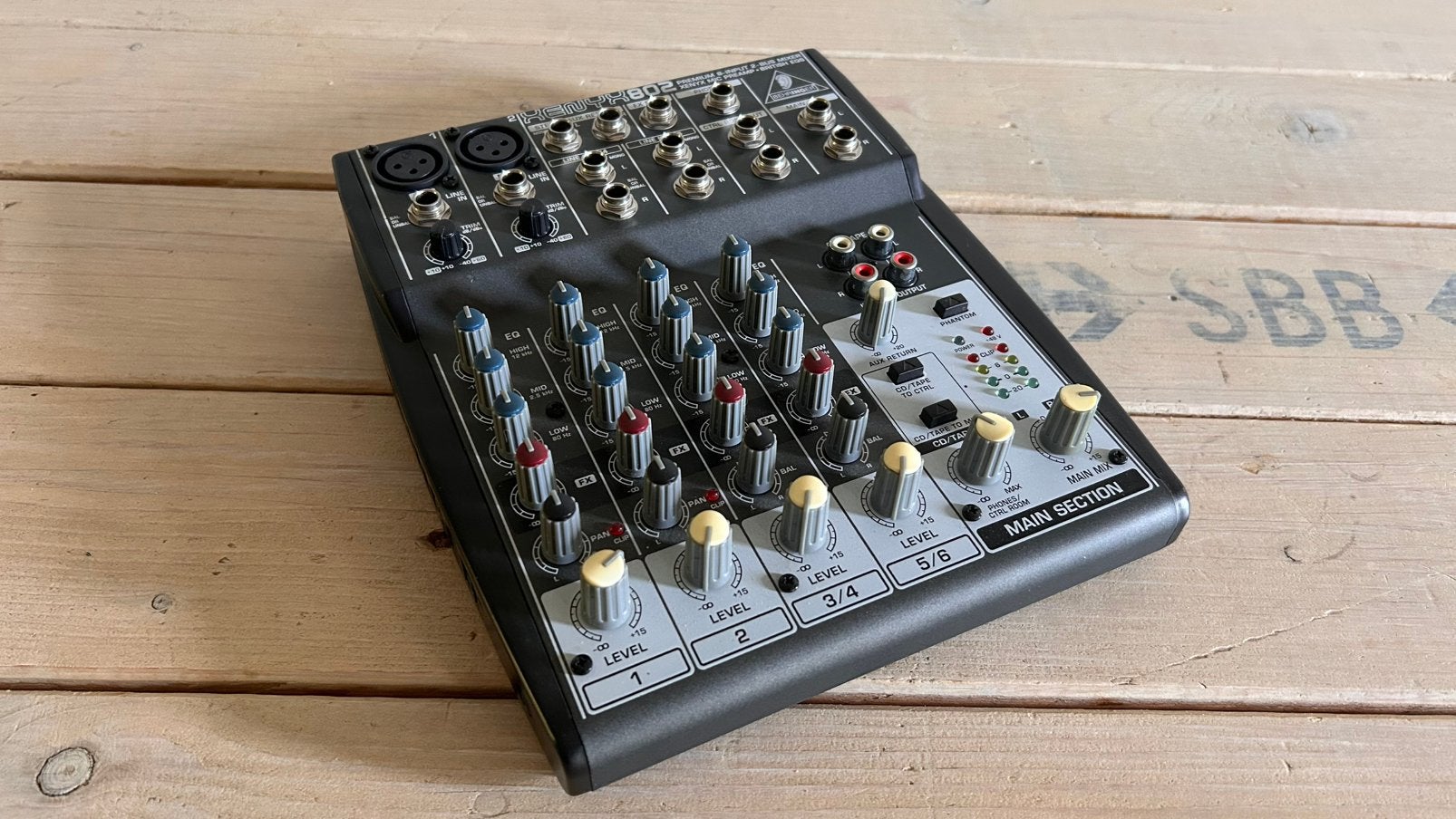 Table de mixage analogique Behringer Xenyx802, Muziek en Instrumenten, Ophalen of Verzenden, Zo goed als nieuw, 5 tot 10 kanalen