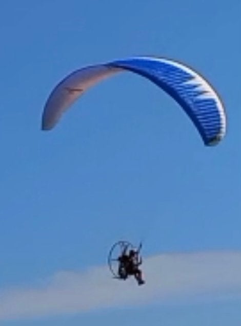 Voile parapente  paramoteur crossfire 24, Enlèvement, Comme neuf, Paramoteur