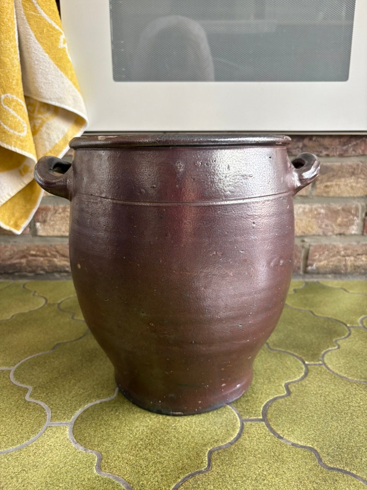 Pot en grès, Jardin & Terrasse, Pots de fleurs, Enlèvement, Comme neuf
