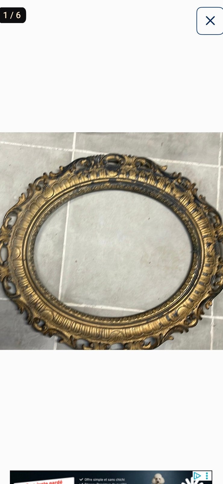 Mooi ovaal gouden montuur, sierlijst, perfecte staat, Ophalen of Verzenden