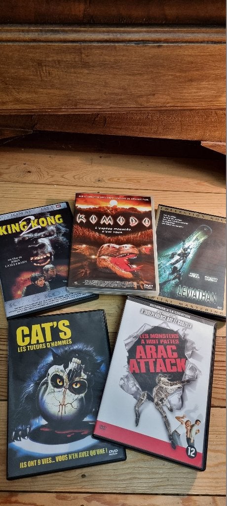 Lot 5 DVD Monstres, Enlèvement ou Envoi, Utilisé, Monstres