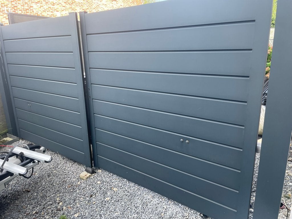 elektrische poort inclusief motoren en bediening, Tuin en Terras, Ophalen, Gebruikt, Aluminium, Overige typen
