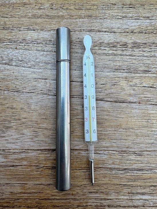 Retro koortsthermometer, Ophalen of Verzenden, Zo goed als nieuw, Overige typen