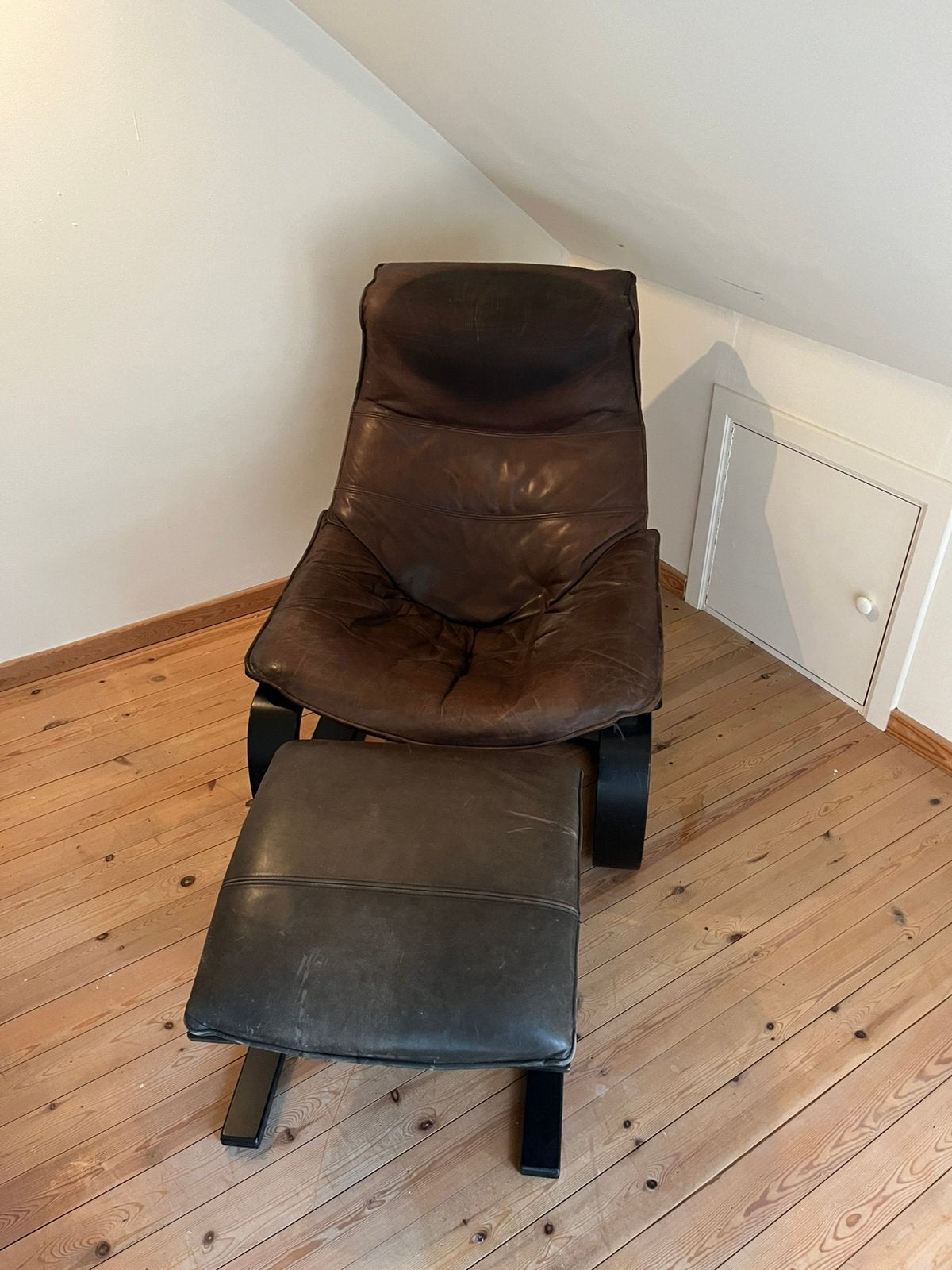 Vintage POÄNG (ikea), Enlèvement, Utilisé, Cuir