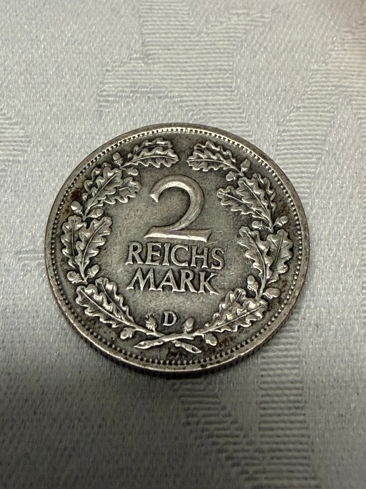 2 Reichsmark 1926 D, Postzegels en Munten, Ophalen, Duitsland, Losse munt, Zilver
