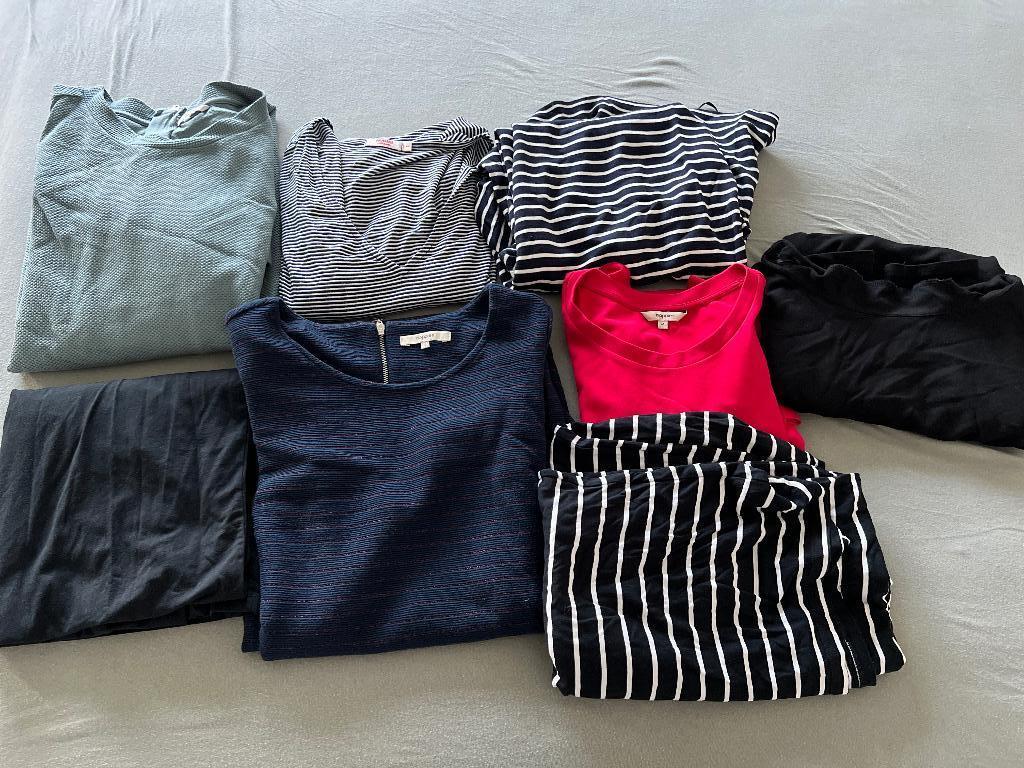 assortiment zwangerschapsjurken en rok (9 stuks), Kleding | Dames, Zwangerschapskleding, Gedragen, Jurk, Maat 38/40 (M), Overige kleuren