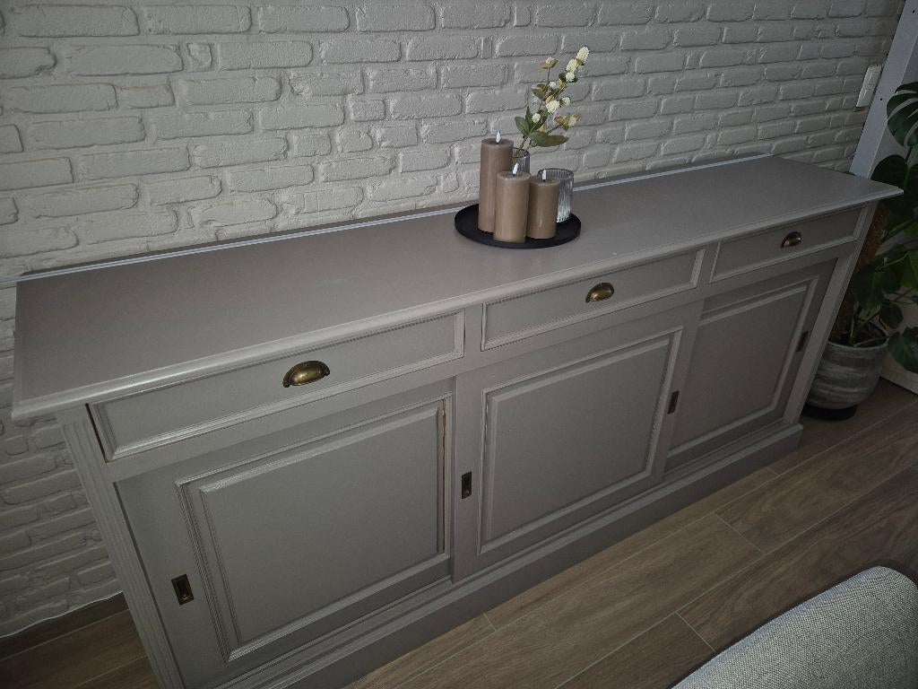 Dressoir kast, massief hout, Ophalen, Gebruikt, Met deur(en), Landelijk