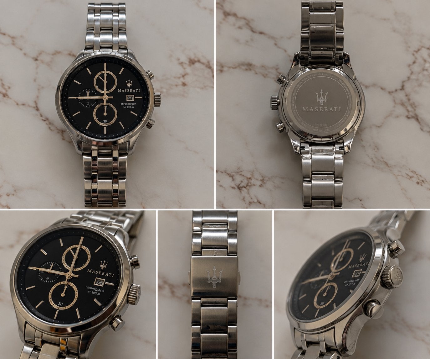 Montre Maserati Chronographe Homme – Acier – Originale, Enlèvement, Comme neuf